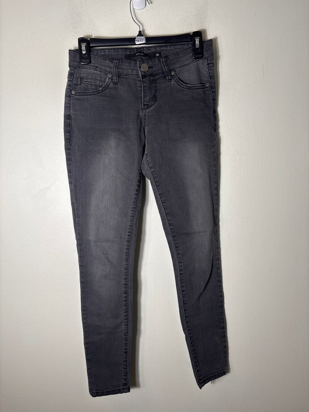 Harper Black Skinny Vintage Wash Denim Sz 25